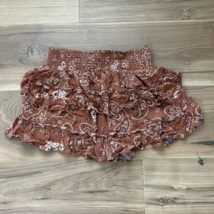 aerie bandana print skirt size small